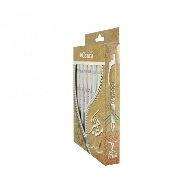 خودکار 7 رنگ 0.7 میلیمتر با دفترچه کنکو مشاهیر 