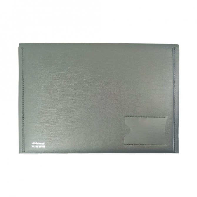 کیف دو دکمه بدون عطف با جای CD و کارت سهند رنگ طوسی