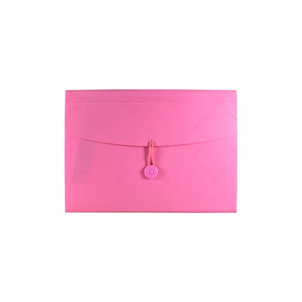 کیف سهند اکسپندینگ فایل کش وسط 574D رنگ صورتی