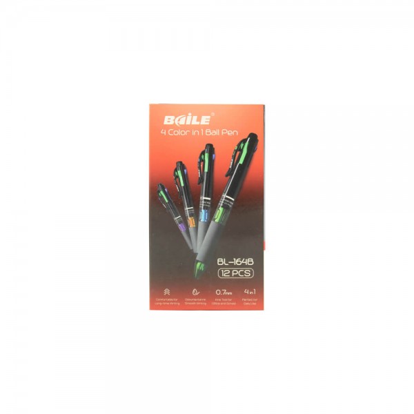 خودکار 4 رنگ فشاری بالی 0.7 کد BL-164B