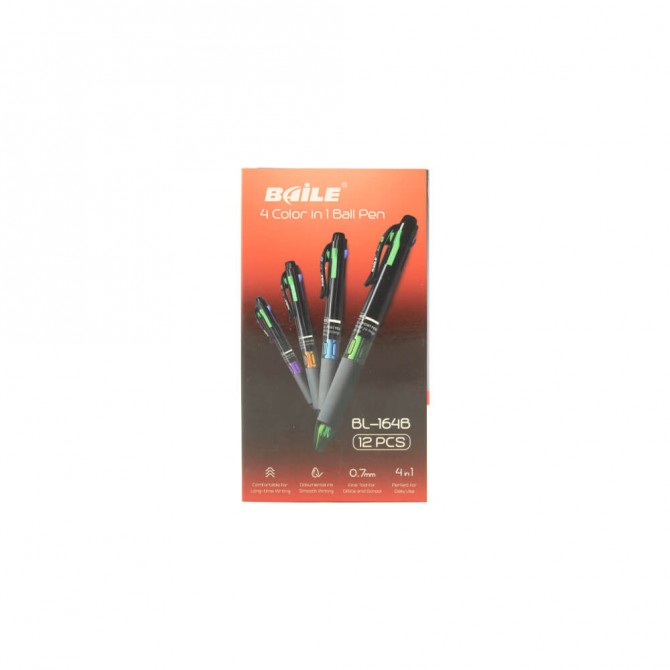 خودکار 4 رنگ فشاری بالی 0.7 کد BL-164B