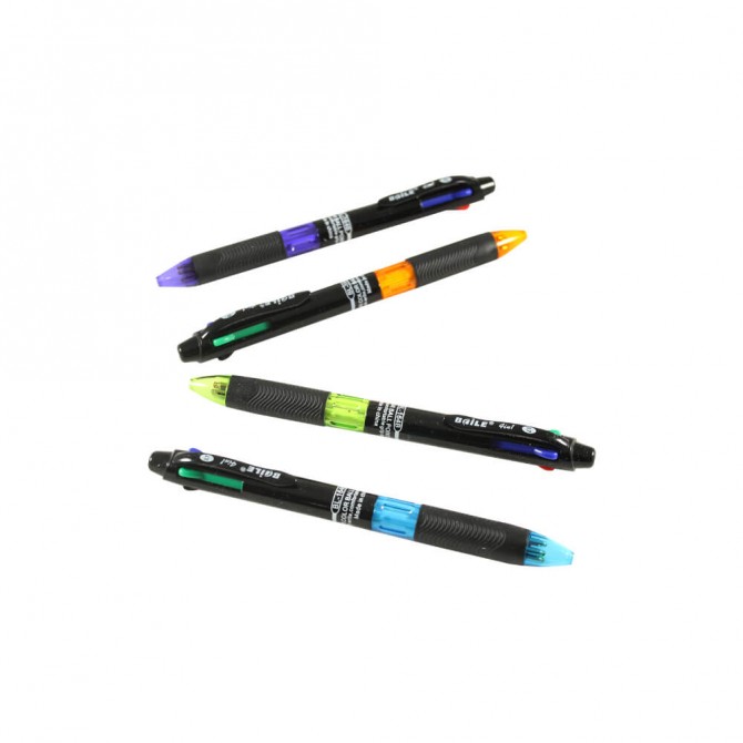 خودکار 4 رنگ فشاری بالی 0.7 کد BL-164B