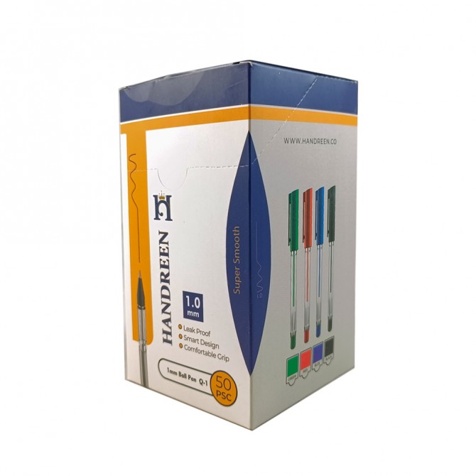 خودکار آبی هندرین نوک درشت 1mm